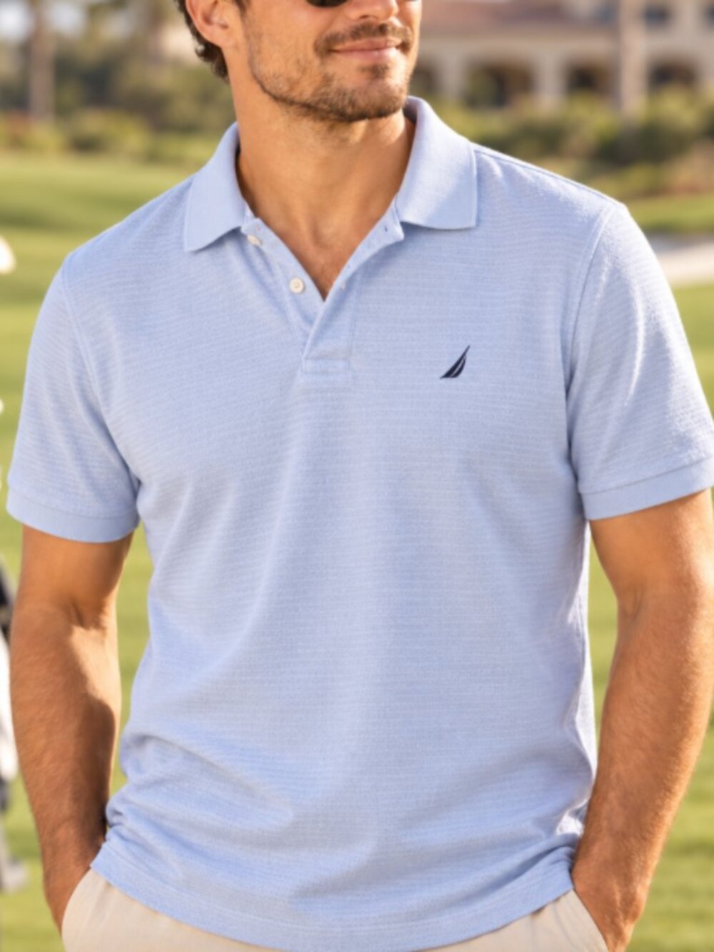 Polo T shirt Nautica light blue
